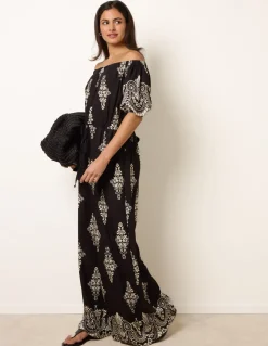 Printed Off Shoulder Jumpsuit