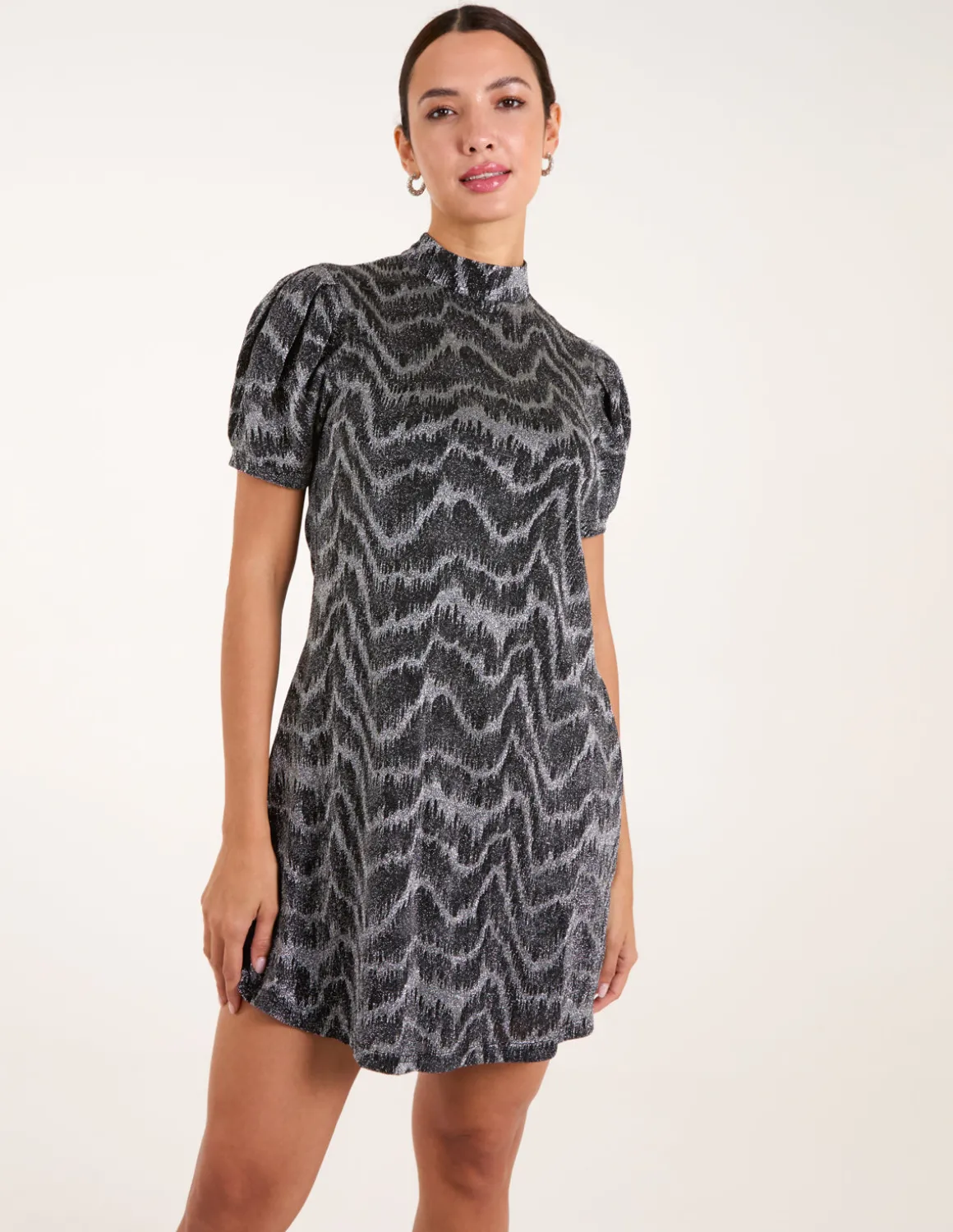 Puff Sleeve Swing Dress