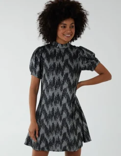 Puff Sleeve Swing Dress