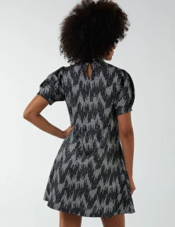 Puff Sleeve Swing Dress