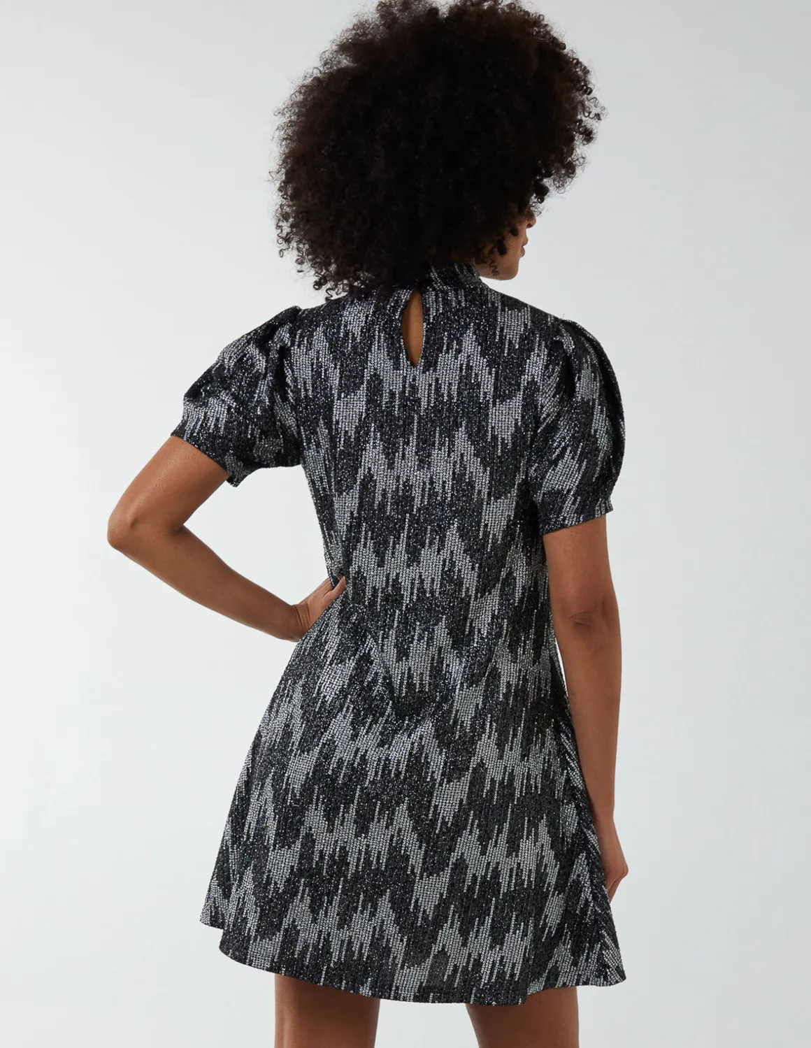Puff Sleeve Swing Dress