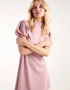 Puff Sleeve Swing Dress