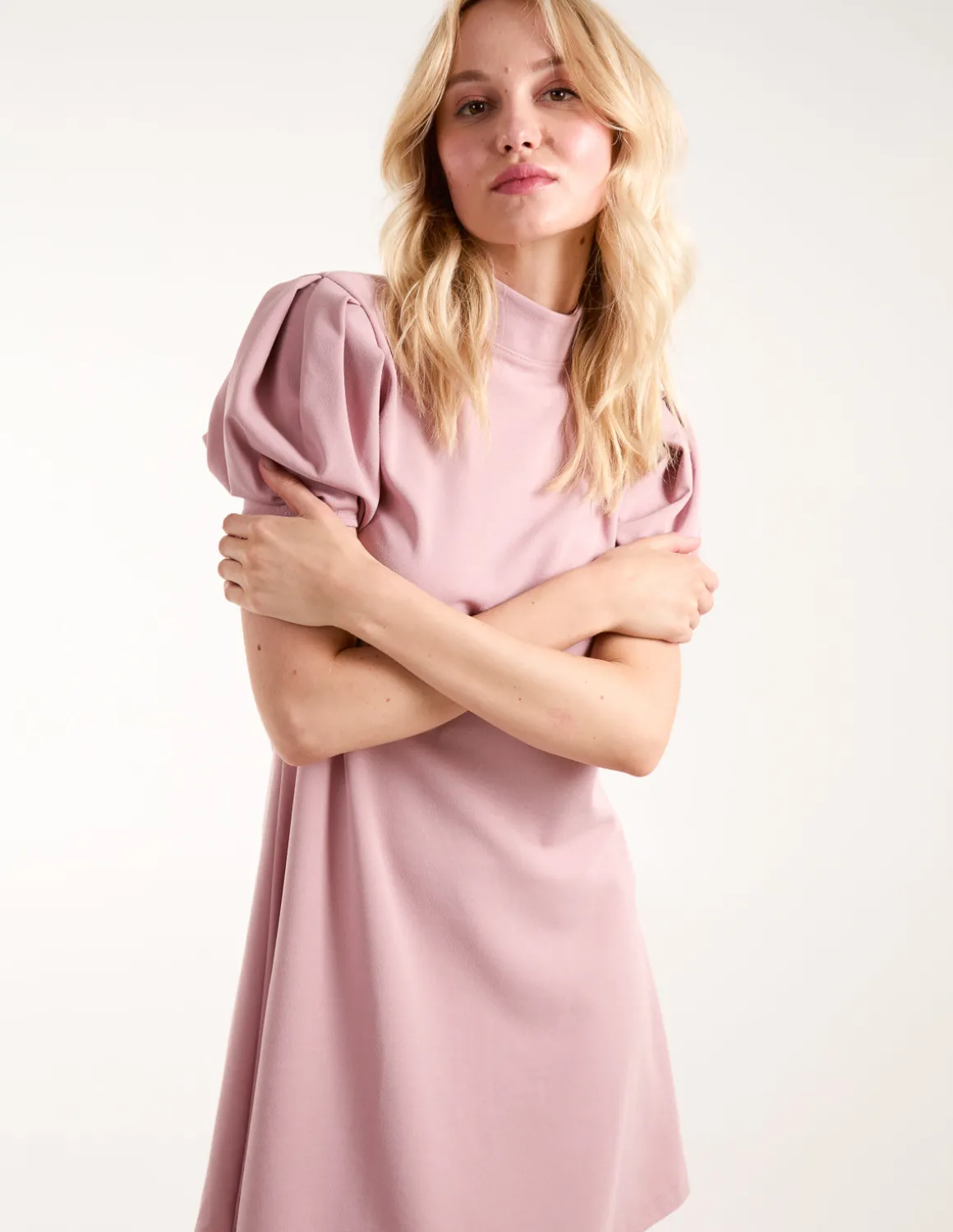 Puff Sleeve Swing Dress