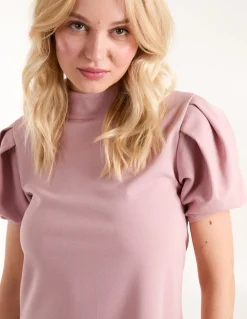 Puff Sleeve Swing Dress