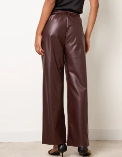 PU Wide Leg Trousers