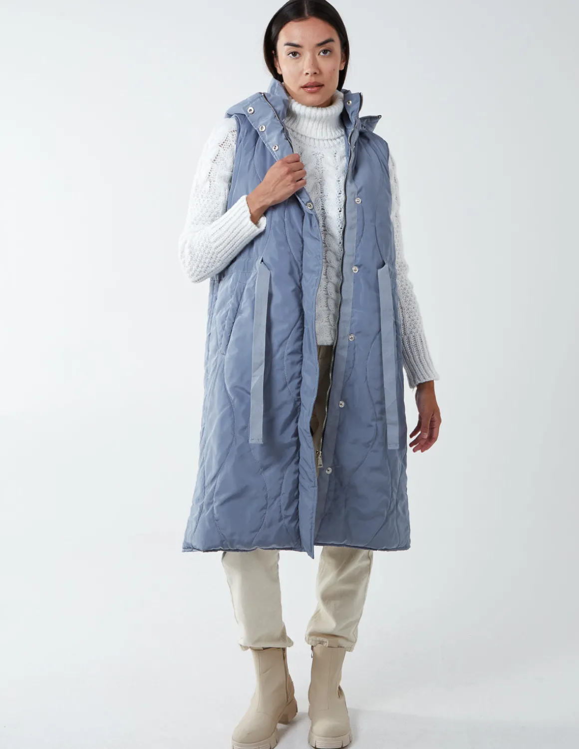 Quilted Belted Gilet