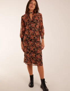Raglan Keyhole Midi Dress