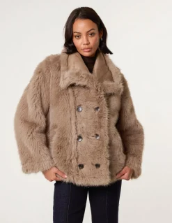 Reversible Short Faux Fur Coat