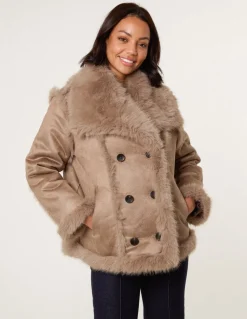 Reversible Short Faux Fur Coat