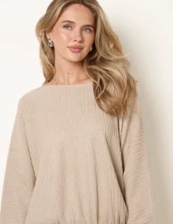 Rhinestone Batwing Top