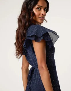 Rhinestone Diamante Wrap Dress