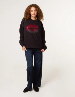 Rhinestone Lips Sweatshirt