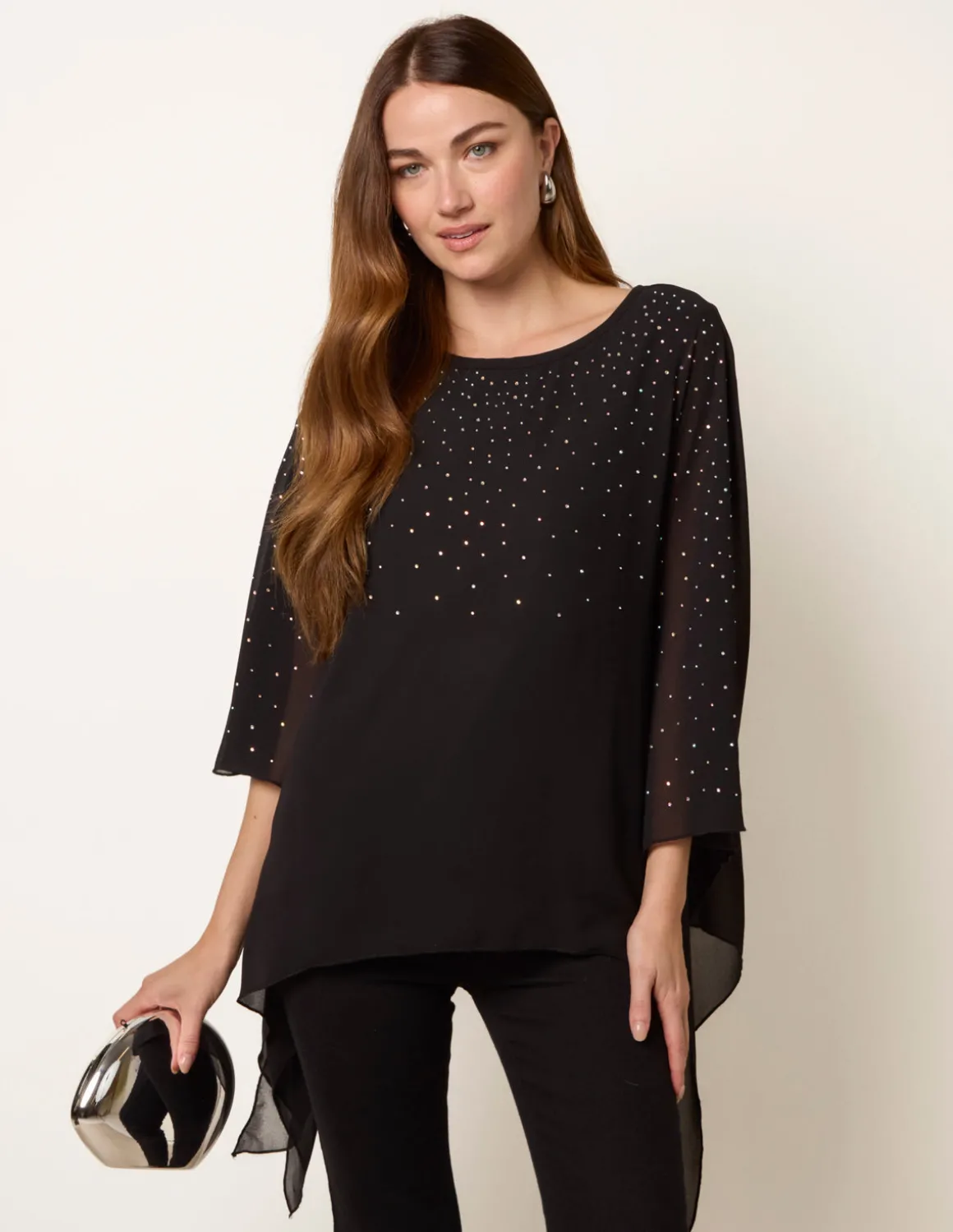 Rhinestone Tunic Top
