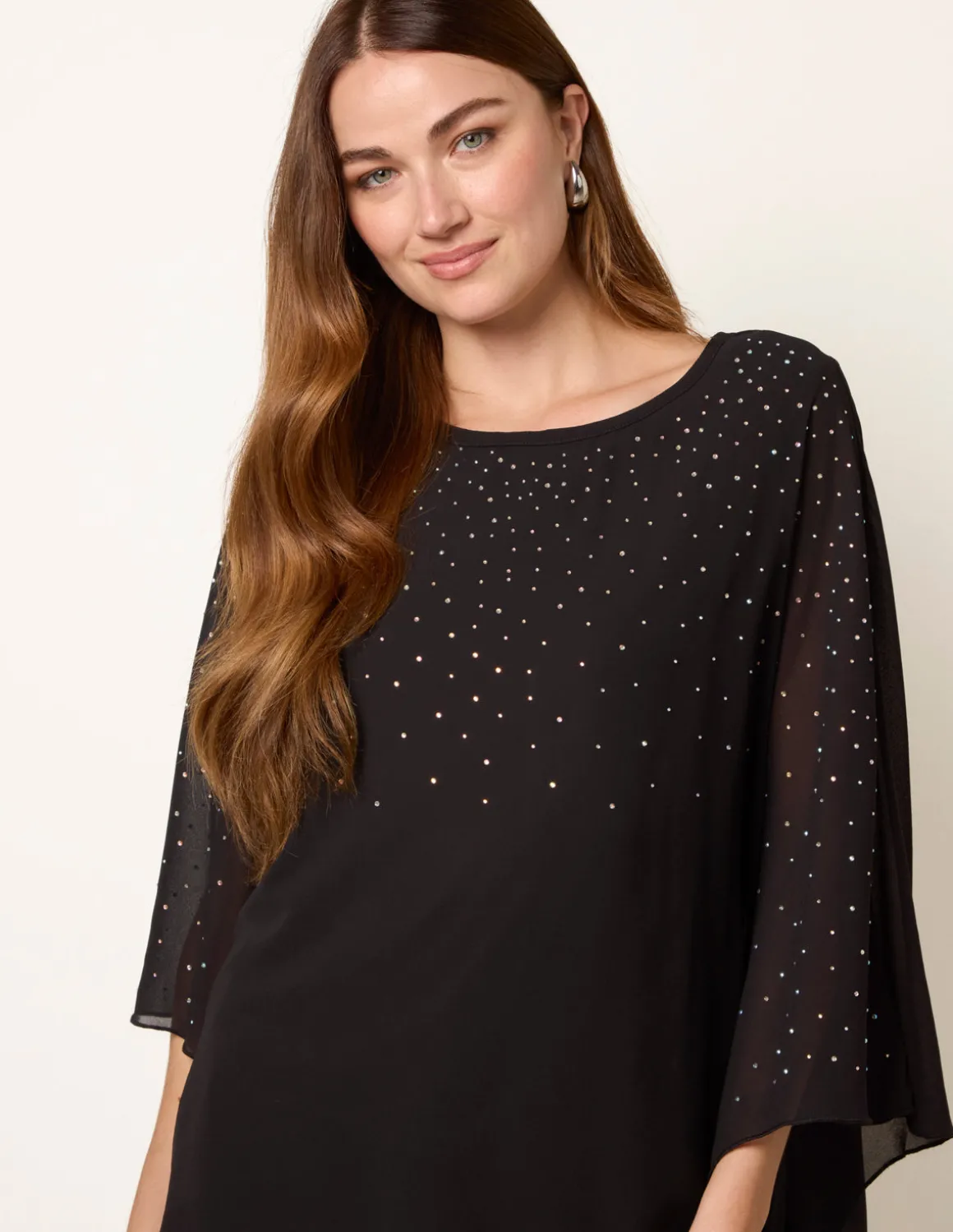 Rhinestone Tunic Top