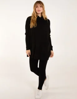Ribbed Leggings & Cowl Neck Jumper Set