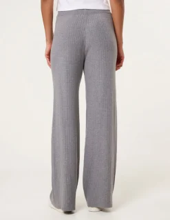 Ribbed Wide Leg Trousers