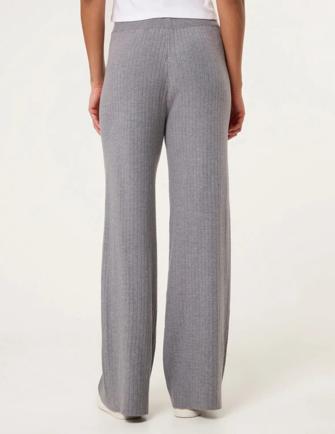 Ribbed Wide Leg Trousers