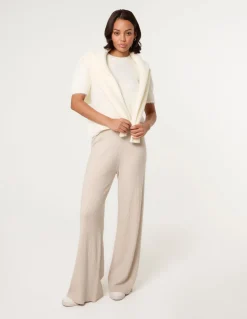 Ribbed Wide Leg Trousers
