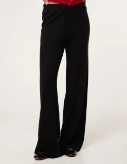 Ribbed Wide Leg Trousers