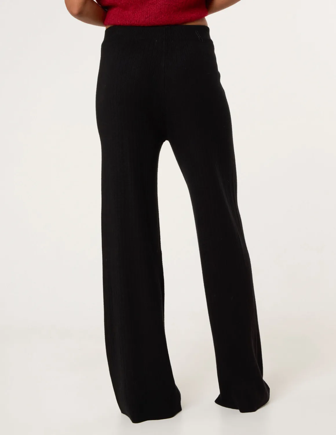 Ribbed Wide Leg Trousers