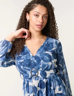 Ring Belt Print Dress