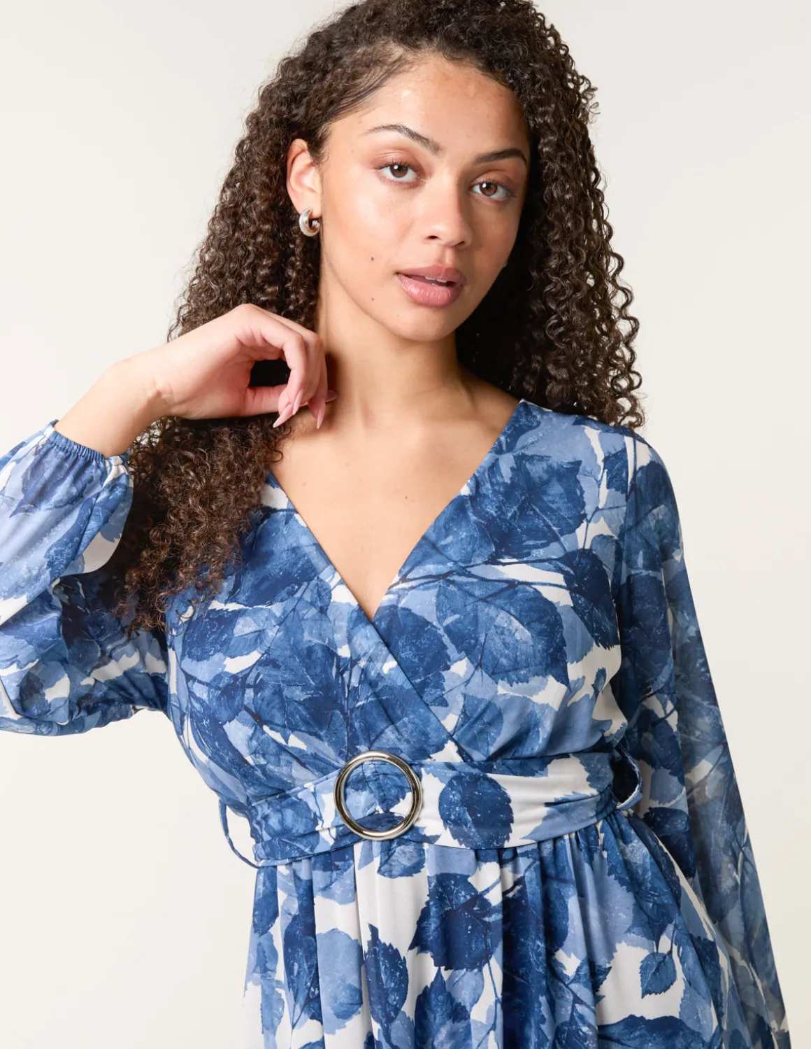 Ring Belt Print Dress
