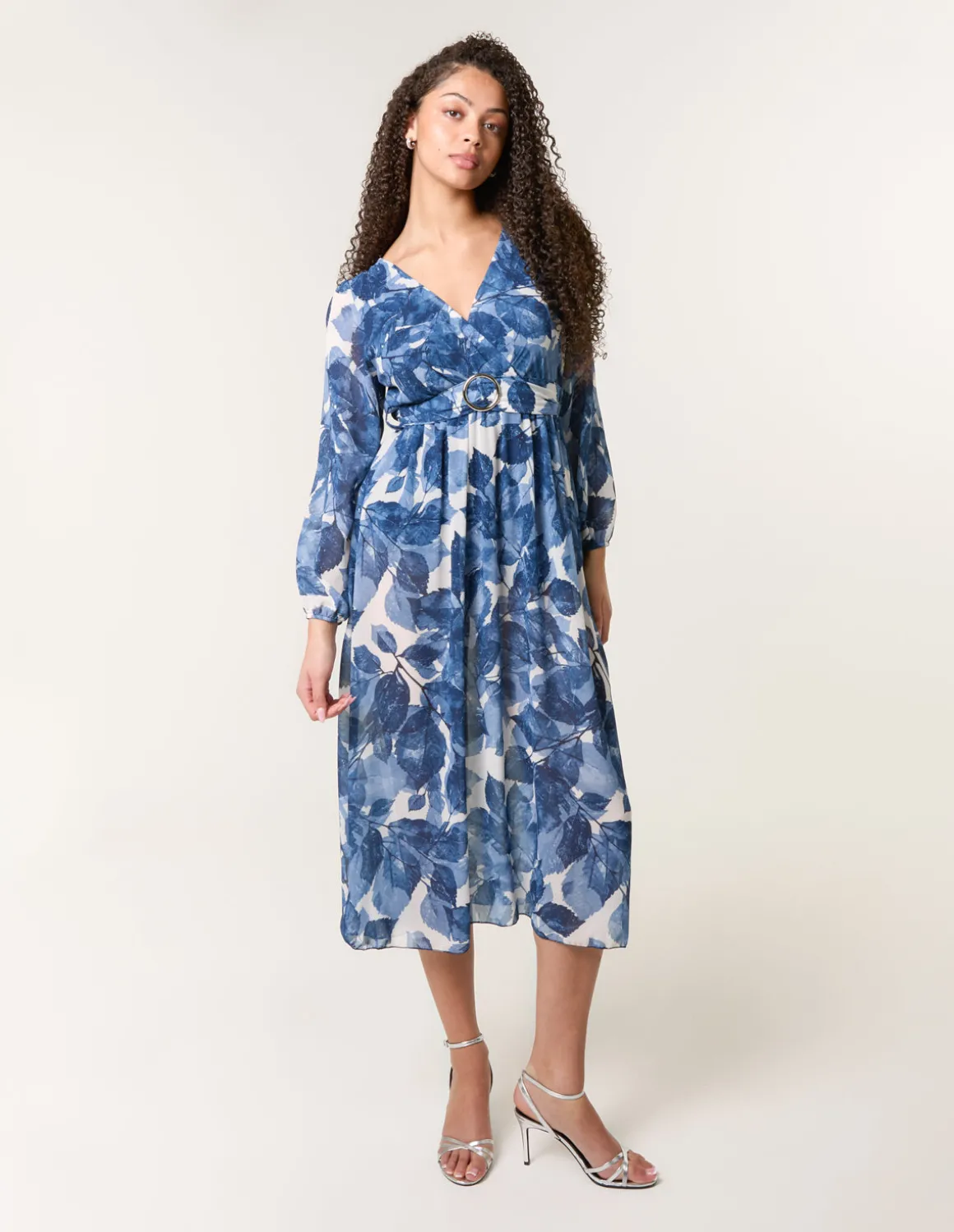 Ring Belt Print Dress