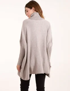 Roll Neck Button Mini Pocket Jumper