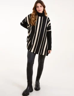 Roll Neck Pinstripe Jumper