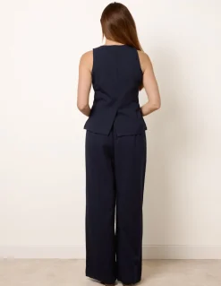 Round Neck Button Through Vest & Trouser Set