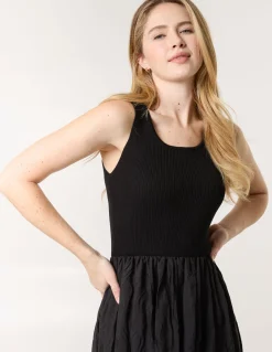 Round Neck Crinkled Dress