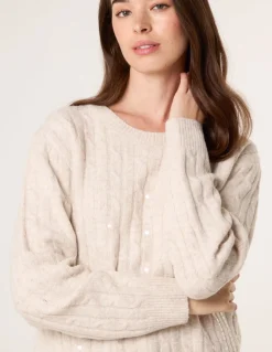Round Neck Jumper With Sequin