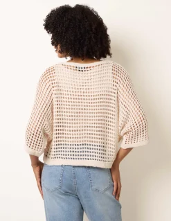 Round Neck Net Top