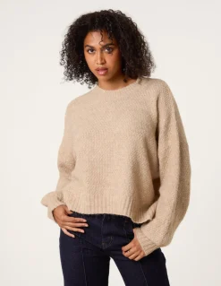 Round Neck Sequin Detailed Jumper
