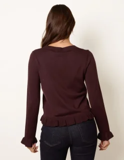 Ruffle Detail Cardigan