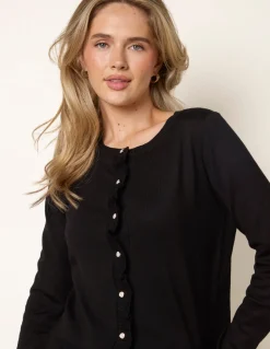 Ruffle Detail Cardigan