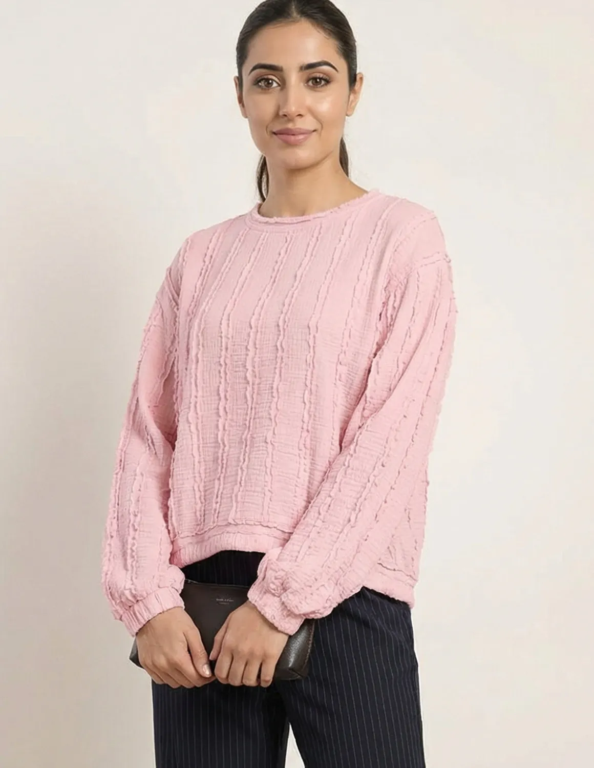 Ruffle Detailed Sleeve Top