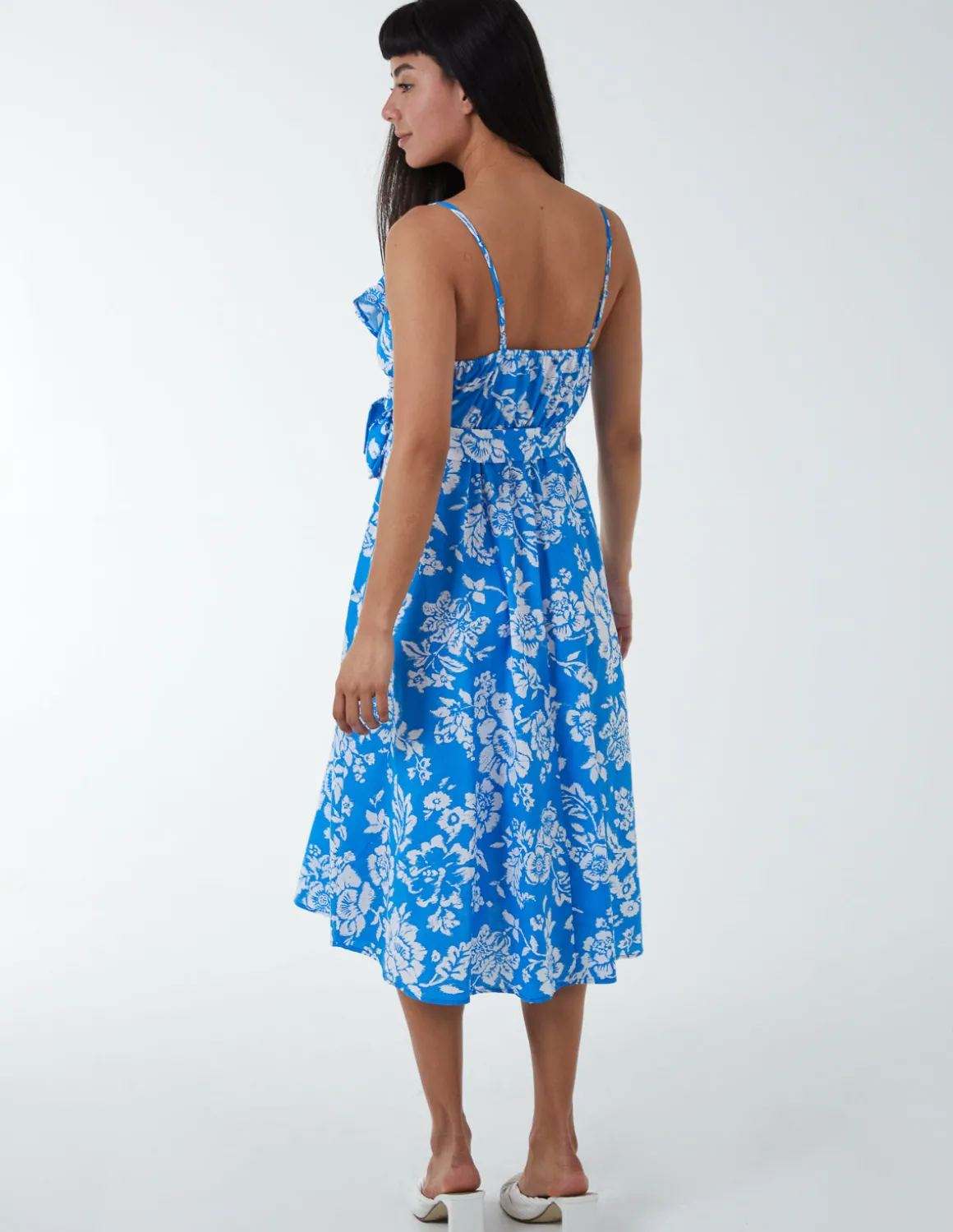 Ruffle Wrap Front Cami Dress