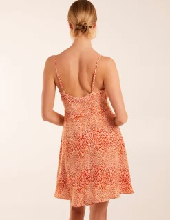 Ruffle Wrap Front Cami Mini Dress