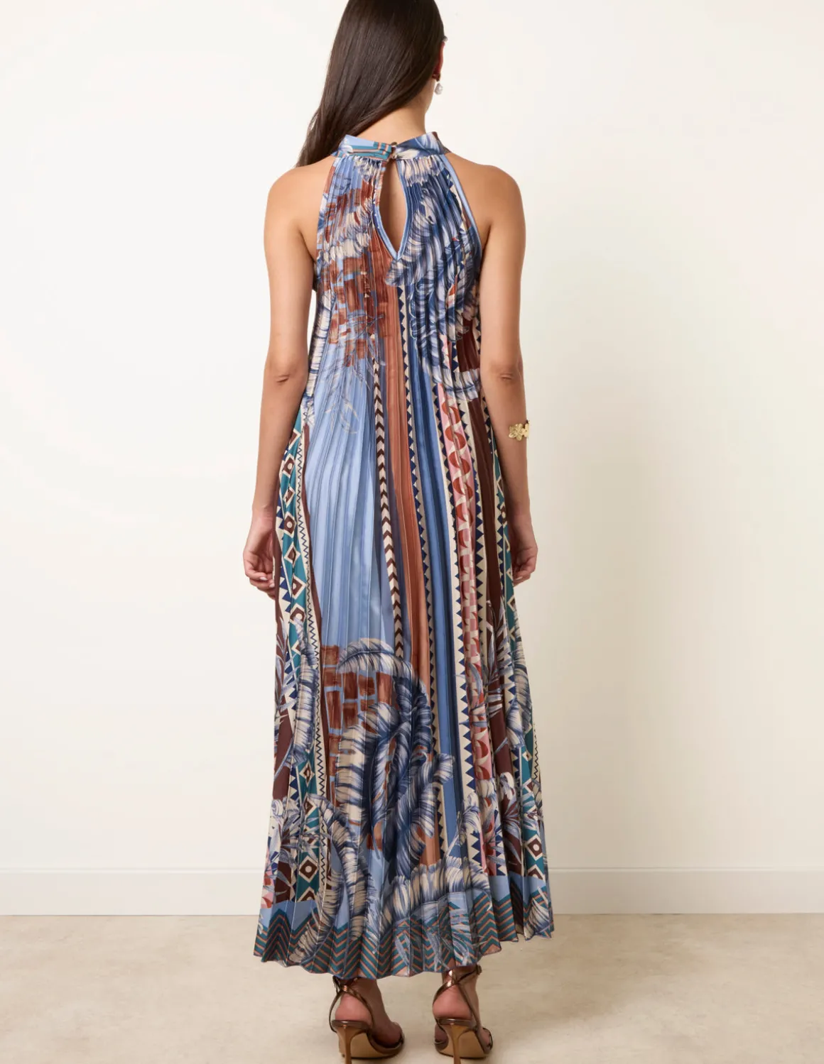 Satin Pleated Dress