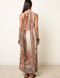 Satin Pleated Dress