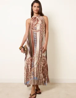 Satin Pleated Dress