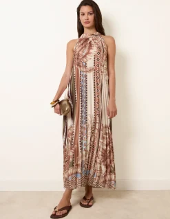 Satin Pleated Dress