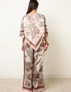 Scarf Print Trouser Set