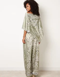 Scarf Print Trouser Set