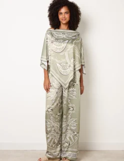 Scarf Print Trouser Set