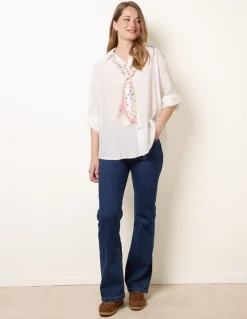 Scarf Viscose Crinkle Shirt