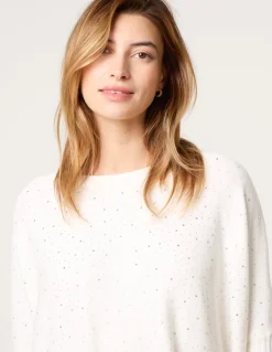Scattered Embellished Knit Jumper