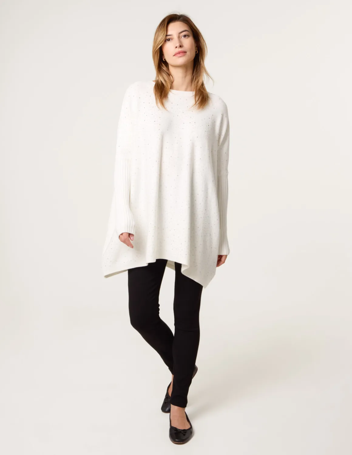 Scattered Embellished Knit Jumper