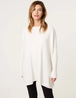 Scattered Embellished Knit Jumper